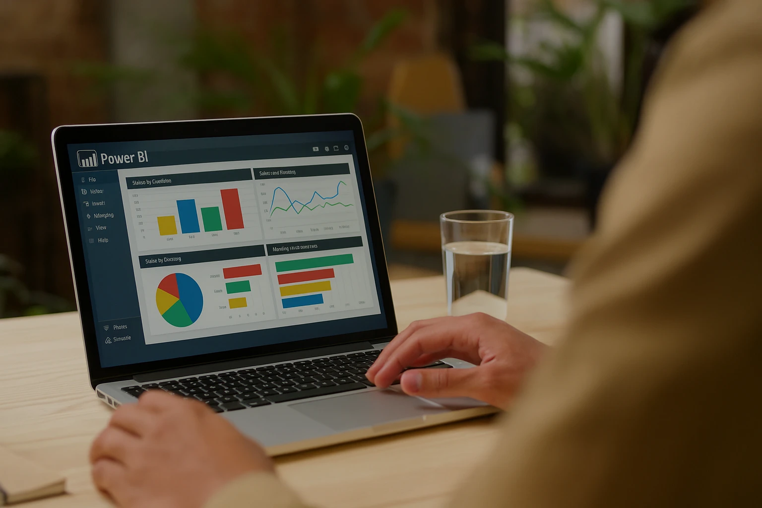 persona usando power bi para el analisis de datos