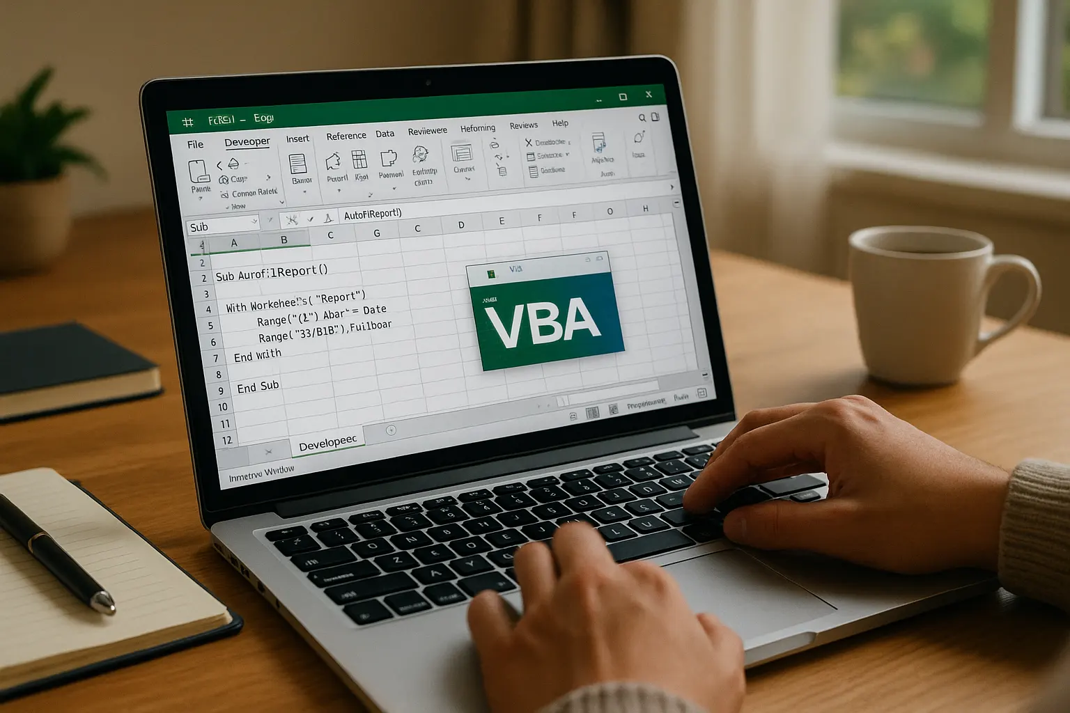 persona creando macros en axcel con vba