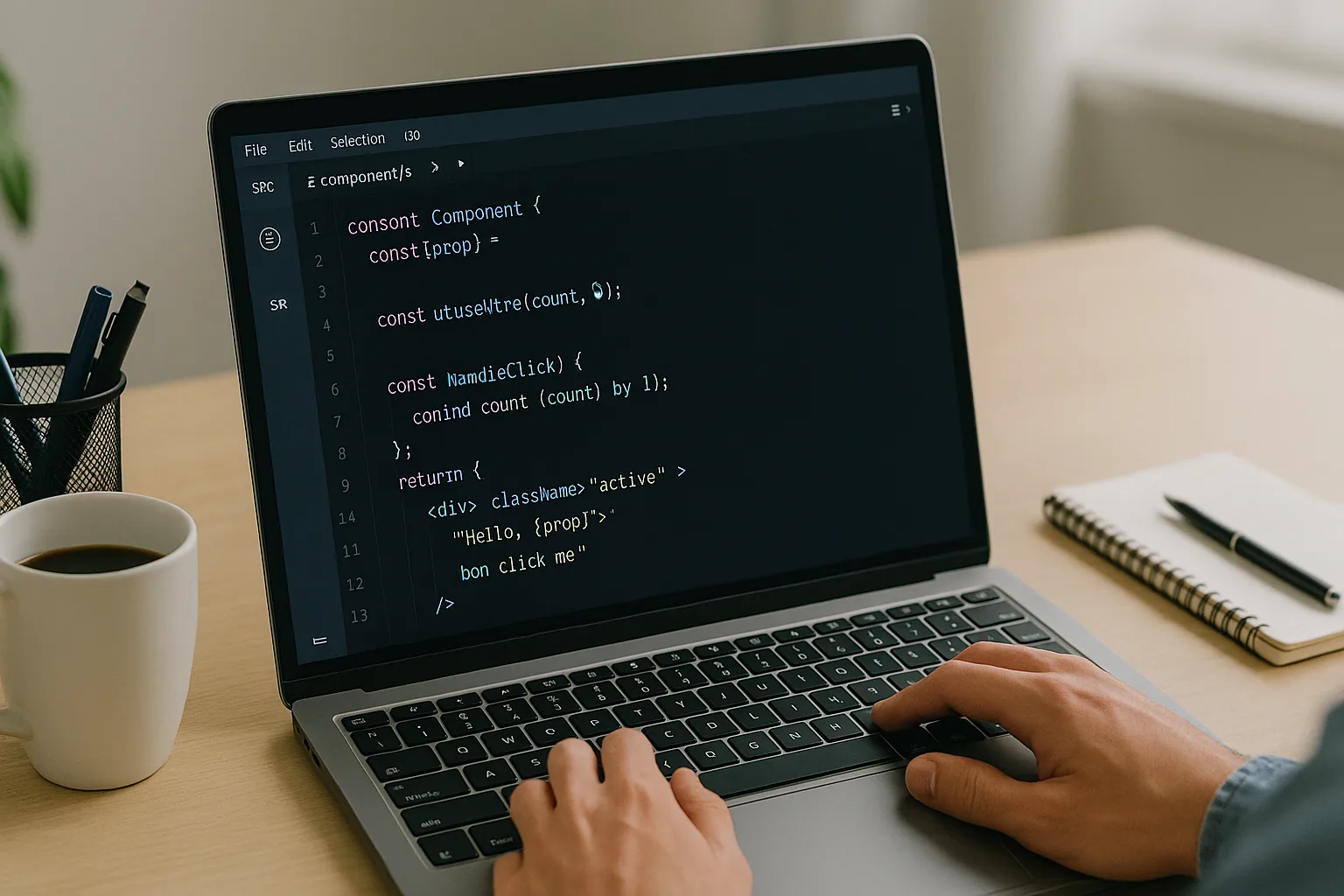 persona desarrollando una frontend