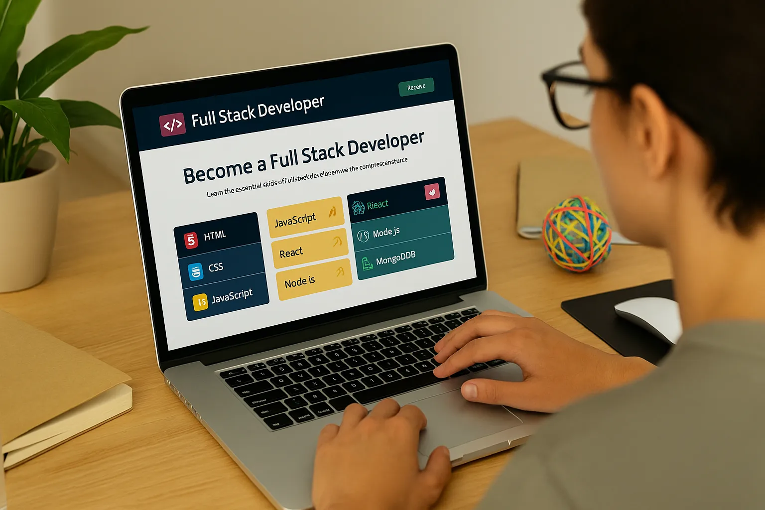 persona aprendiendo a programar con el curso de la web ultracamp